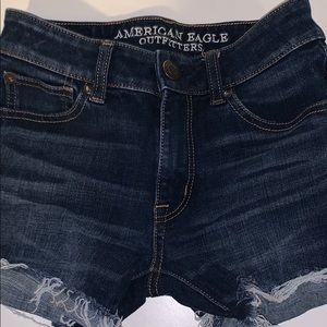 Dark blue American eagle jean shorts